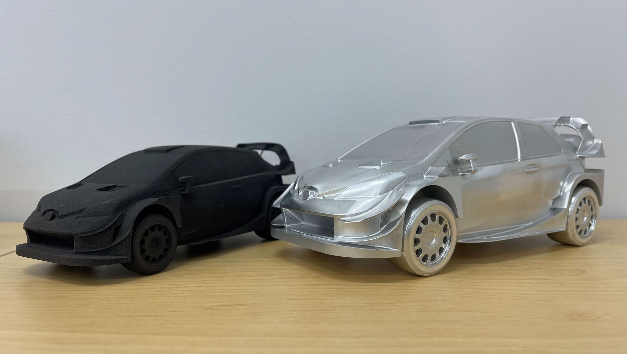 同じ3Dモデルから、金属総切削と樹脂３Dプリンターで製作